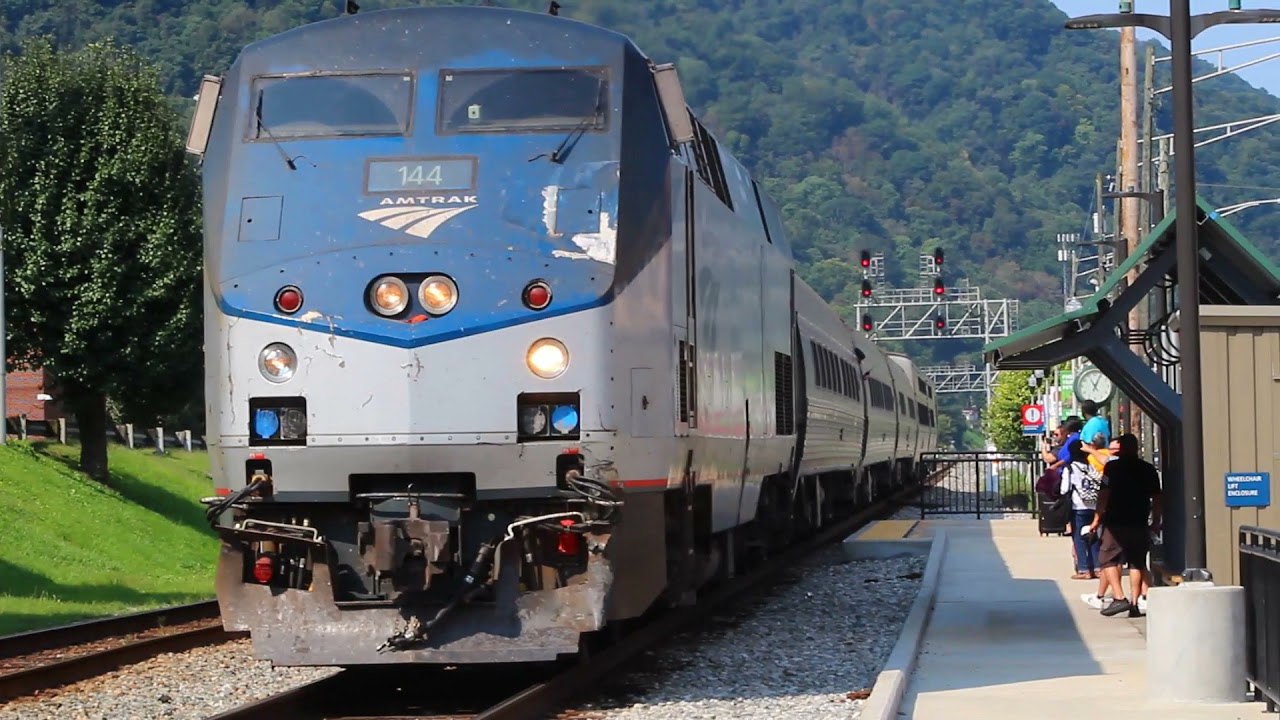 50 Cardinal Amtrak Getting the Passengers at Montgomery WV