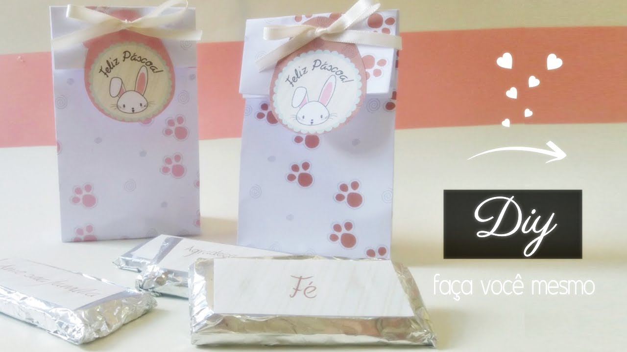 DIY PÁSCOA | Como fazer Sacolinha de Papel para Doces (Easter Gift)