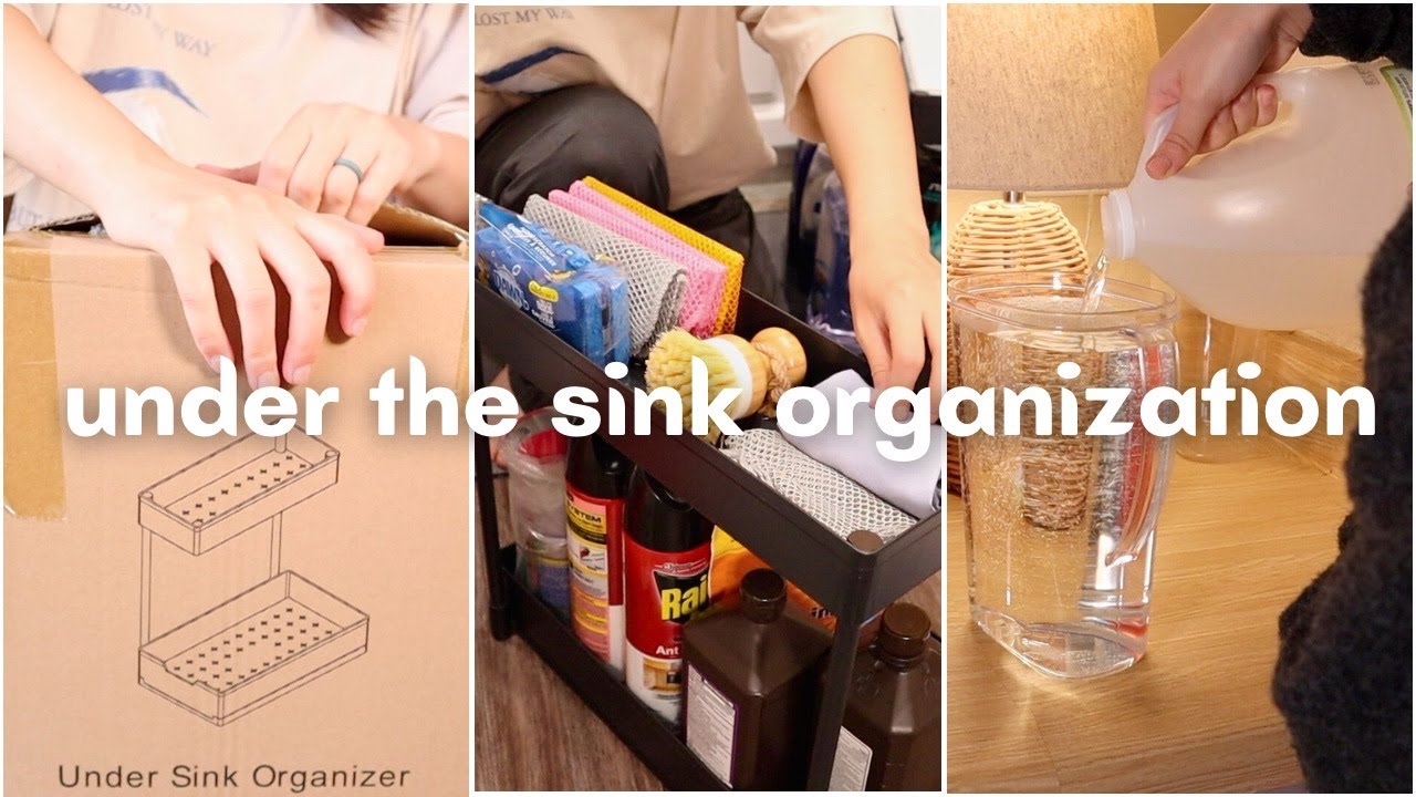 ORGANIZATION UNDER THE KITCHEN SINK (using a $30 Amazon organizer)