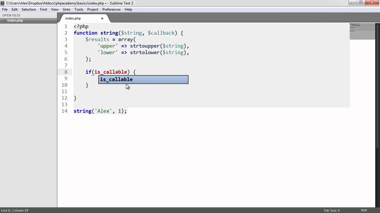 Learn PHP: Callbacks
