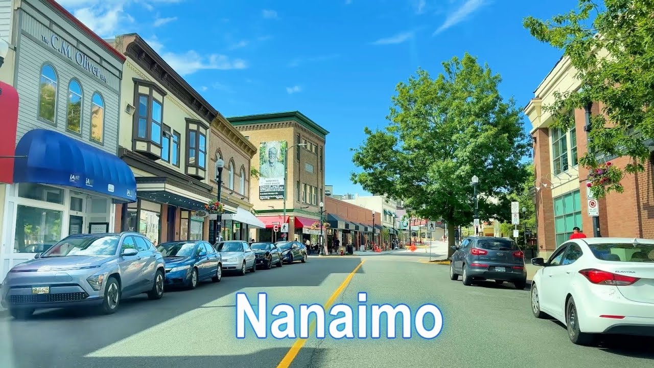 Nanaimo BC - Driving in Nanaimo Downtown 4K | Vancouver Island Canada