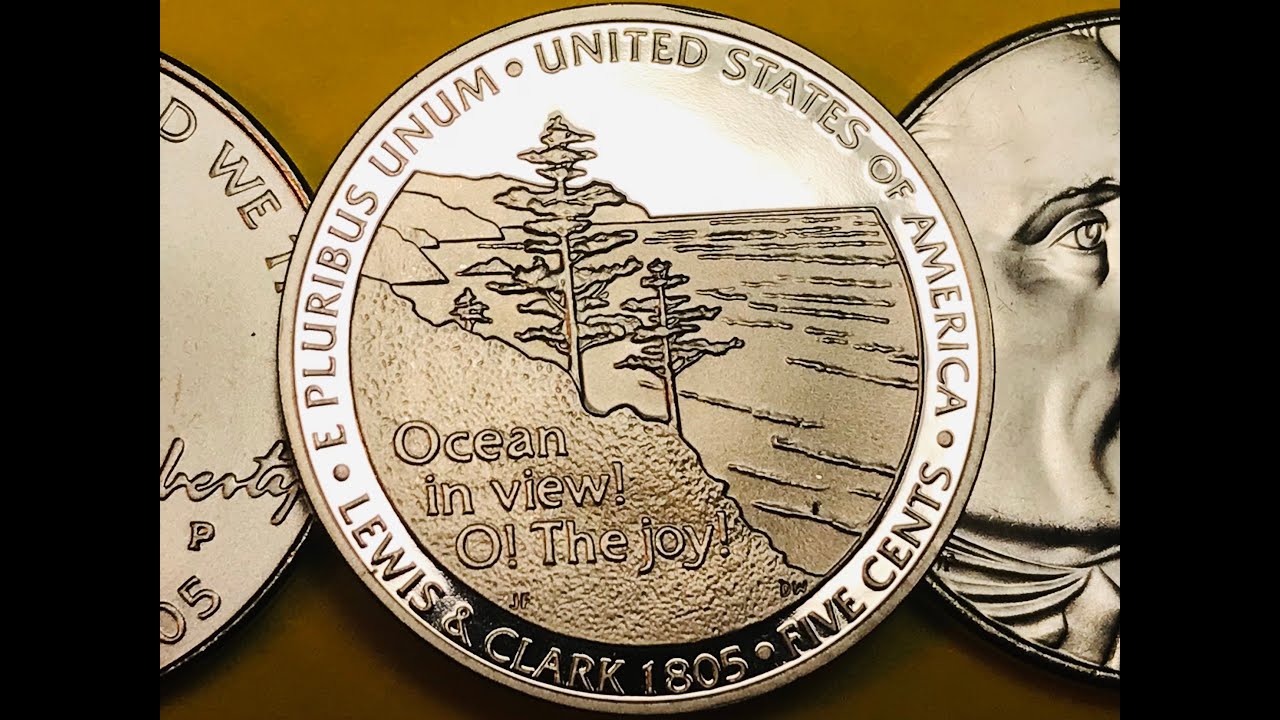 Lewis & Clark US Nickel 2005 - Ocean In View - United States Westward Expansion 5 Cents Coins