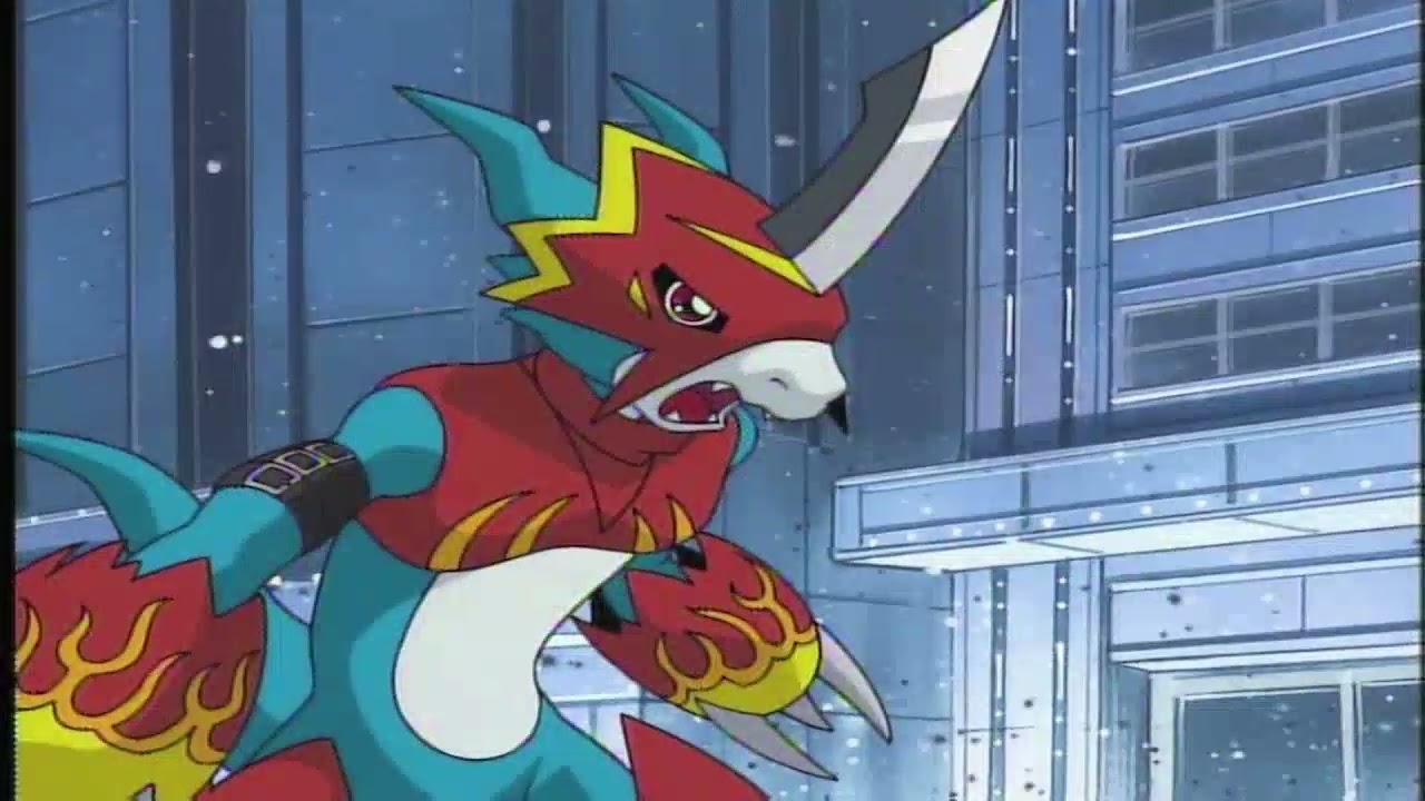 Digimon Season 2 ~ Flamedramon & Pegasusmon Try To Take On Andromon