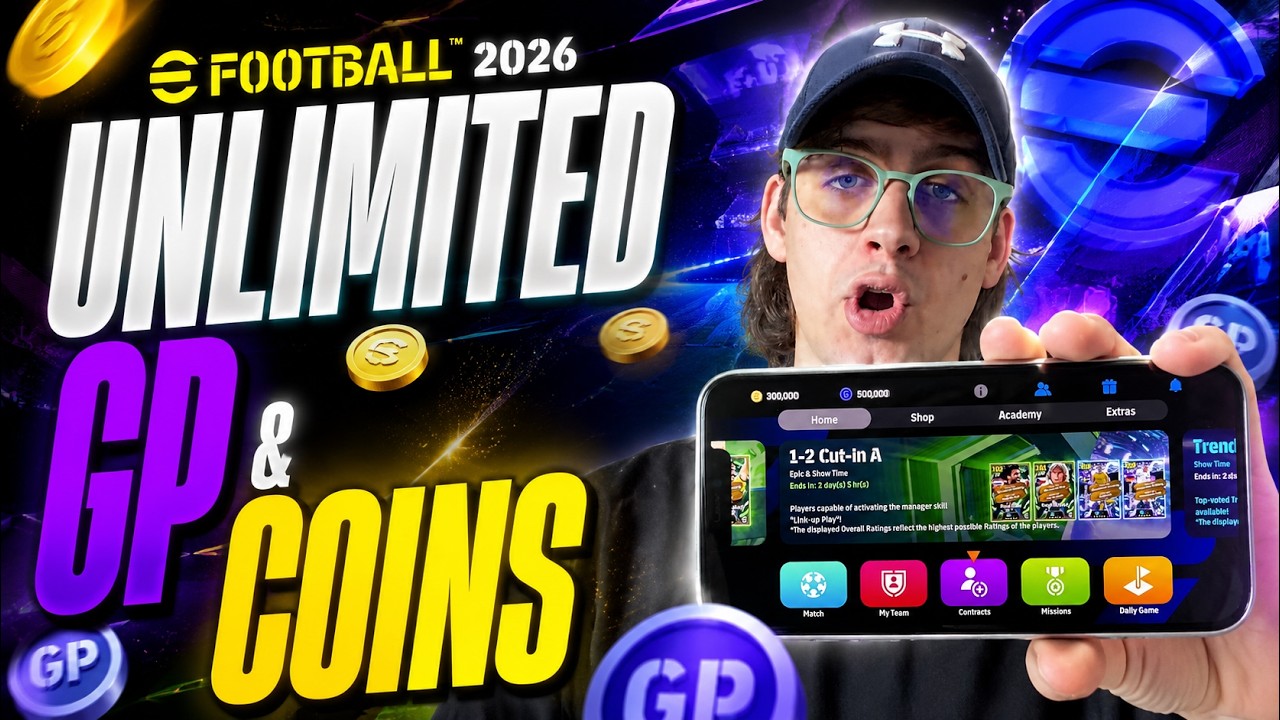 eFootball Hack/Mod Apk - How To Get Free GP and Coins in eFootball 2026 (iOS Android) Tutorial