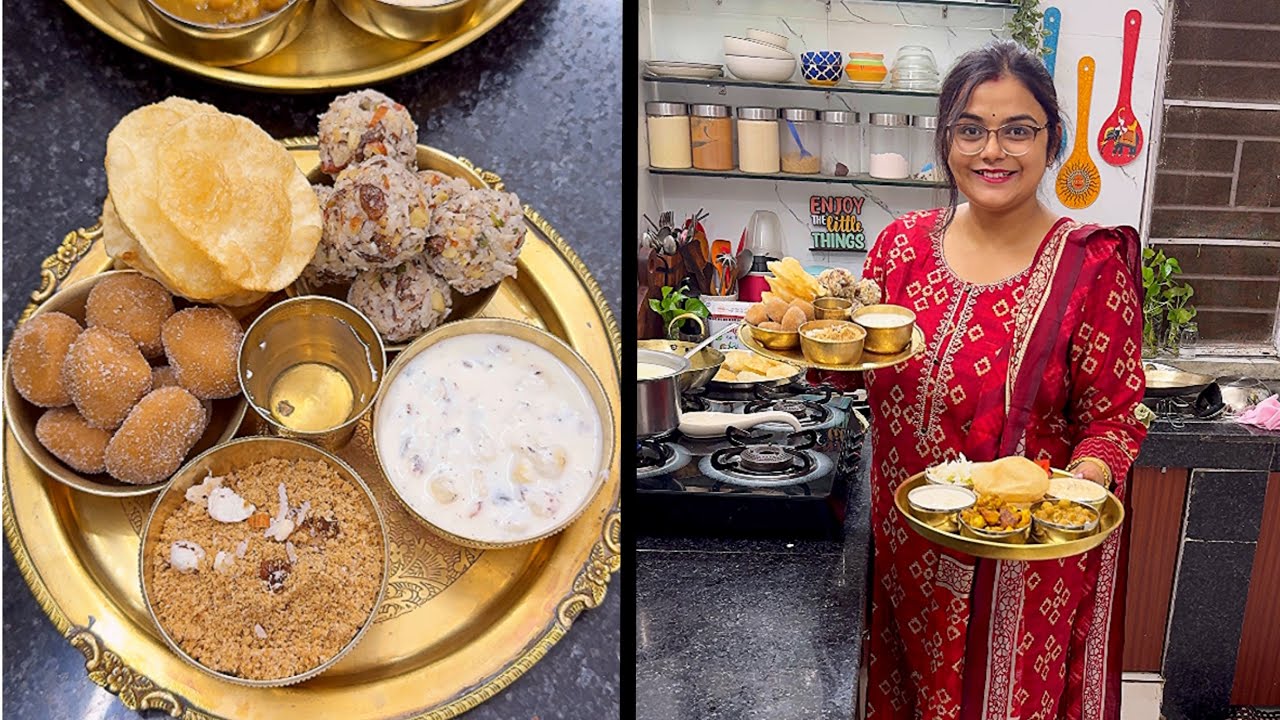 90 min me bhog ki 2 thali taiyar kari Kanha ji ke birthday ke liye