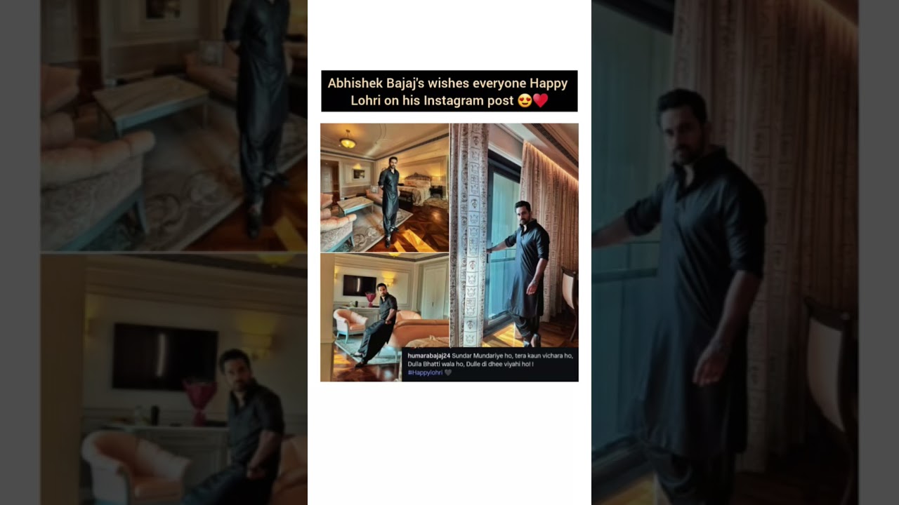 Abhishek Bajaj's wishes everyone Happy Lohri on his Instagram post 😍♥️ 