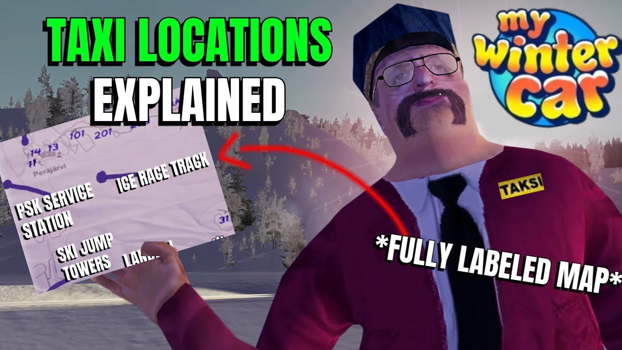 Finding ALL locations during Taxi Jobs Explained in 3 Minutes | My Winter Car (Tips)