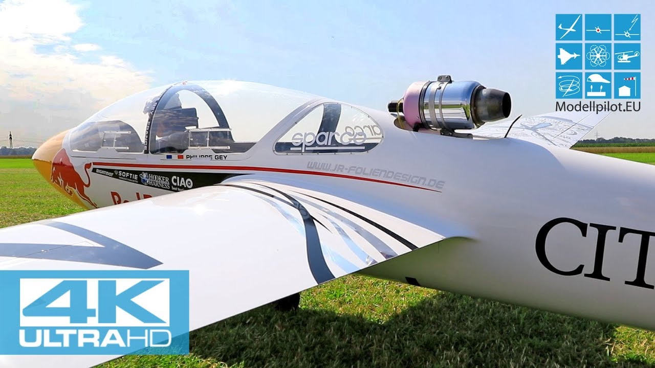 MDM-1 FOX 1:2 PARITECH RC SCALE TURBINE GLIDER AEROBATIC AIRSHOW FLIGHT PILOT PHILIPPE GEY [4K]