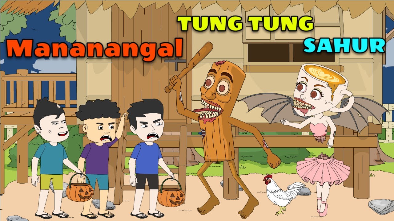 BALIRINA MANANANGAL AT TUNG TUNG SAHUR TRICK OR TREAT HORROR | Pinoy Animation