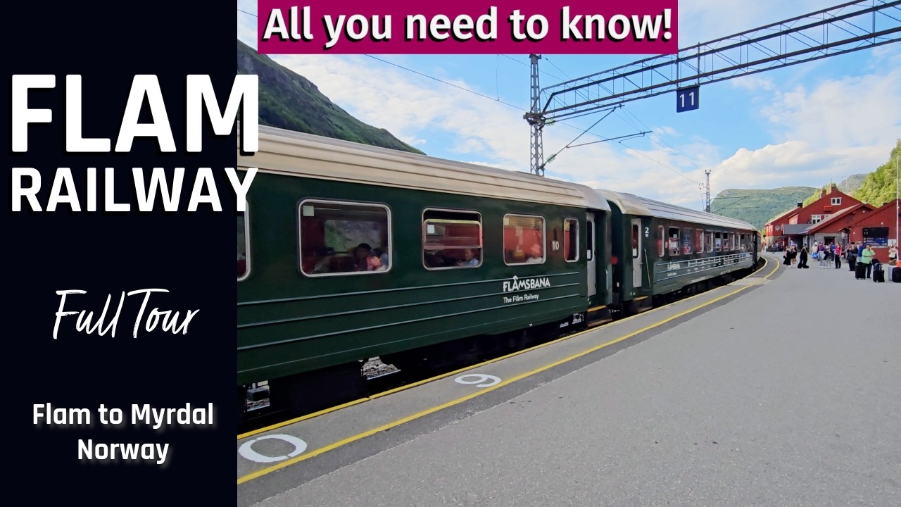 [4k] Flam railway Norway tour 2025 | Ultimate Flam Railway Guide | Kjosfossen waterfall | Myrdal