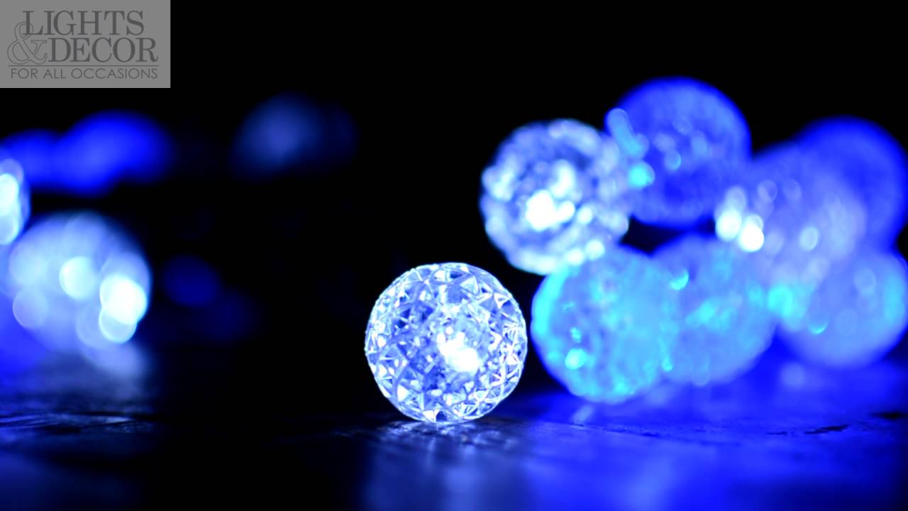 Blue & White LED Raspberry Bulb String Lights