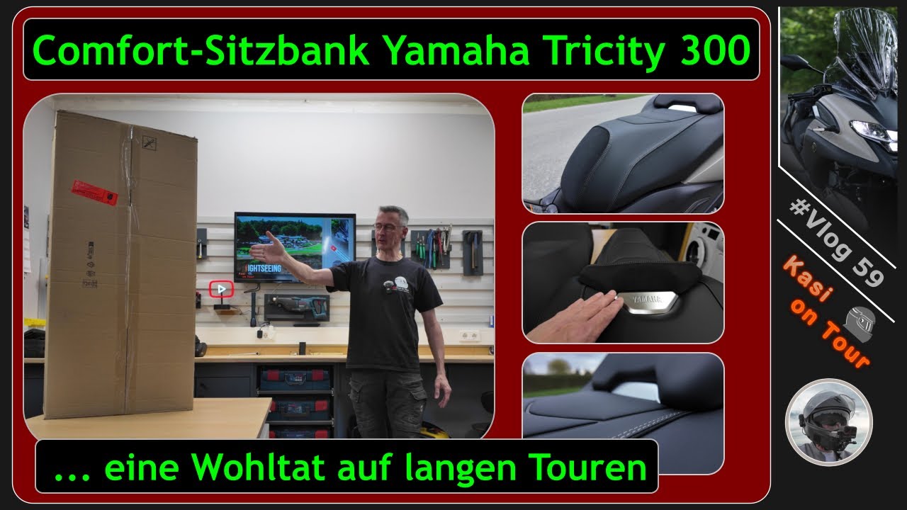 Vlog 59 / Comfort Sitzbank Yamaha Tricity 300 - was ein Unterschied