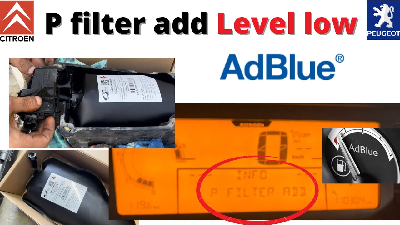 Замена мягкого бака (мешка) AdBlue Citroen C4 - низкий уровень добавления фильтра P