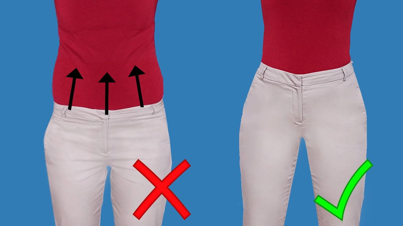 Швейный трюк увеличить брюки от низкой талии к высокой!