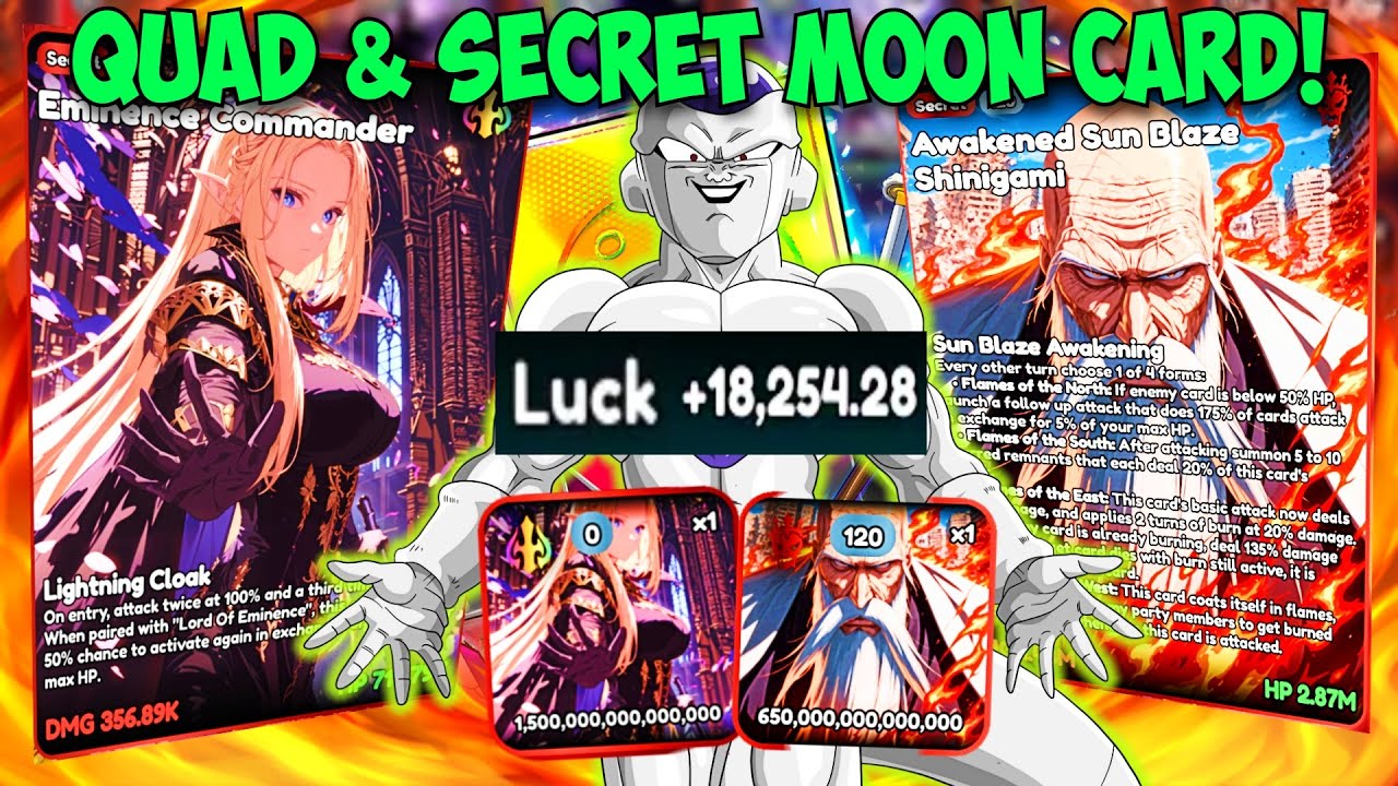 QUADRILLION & 650 TRILLION MOON Card Pull??? WILD Opening In Anime Card Clash!
