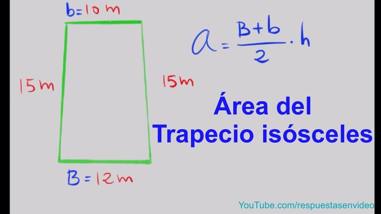 Cómo CALCULAR el ÁREA de un TRAPECIO ISÓSCELES sin conocer la altura
