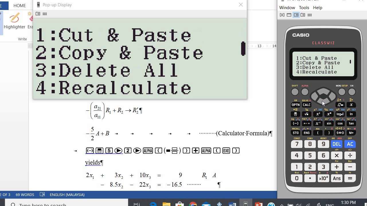 Gauss Elimination for solving system of linear equations