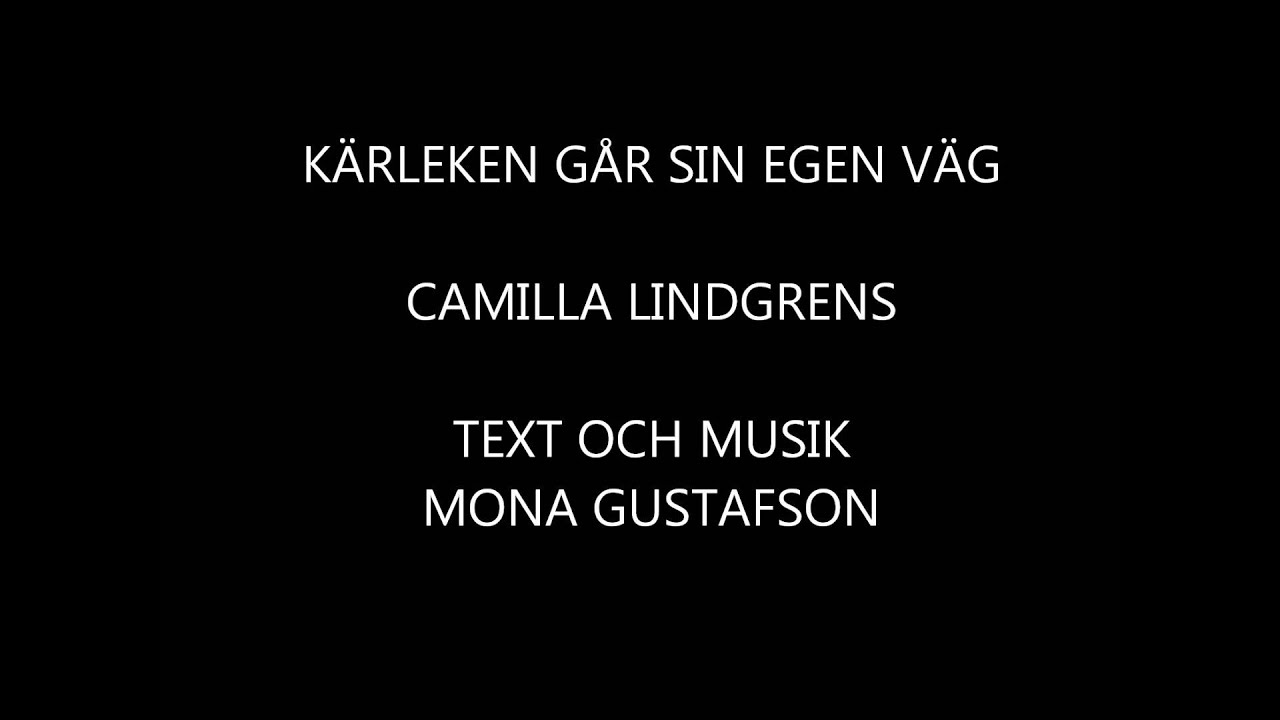 Mona G, Kärleken går sin egen väg Camilla Lindgrens 1998