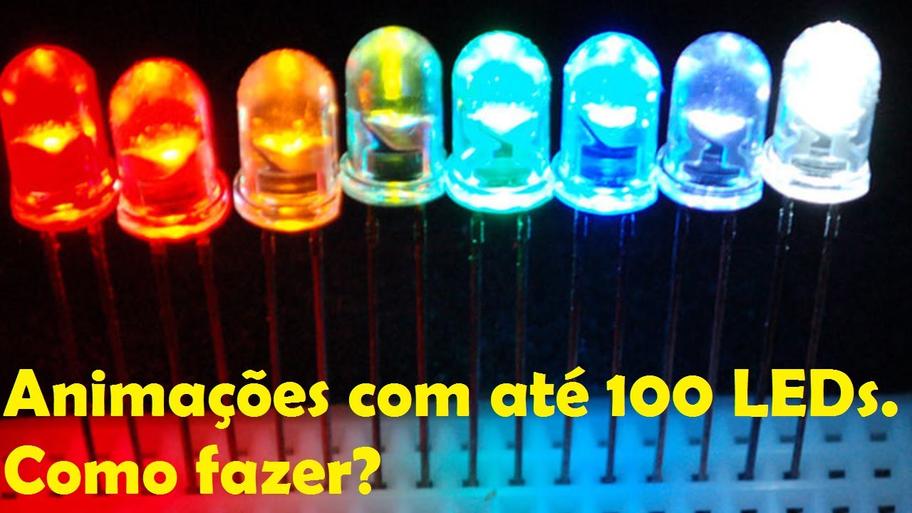 Como ligar até 100 LEDs em seqüência - Sequenciador de LEDs com 4017