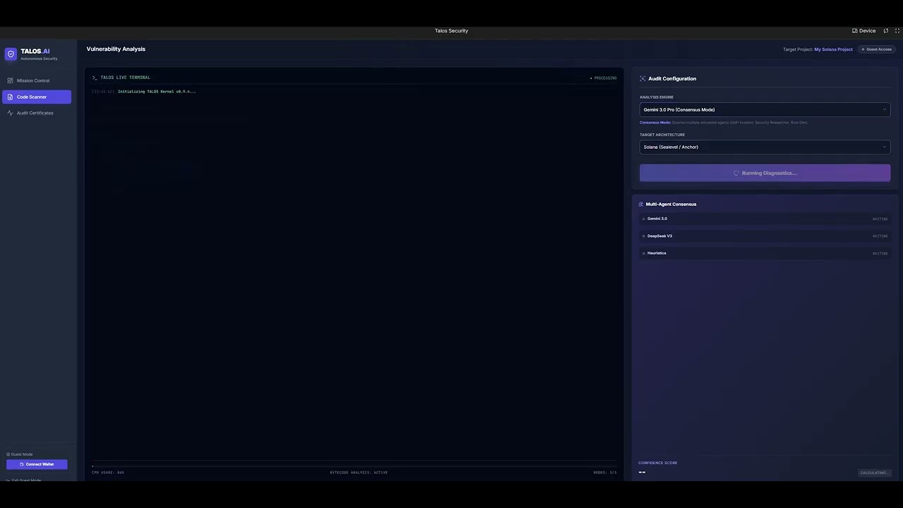 TALOS Security: AI-Driven Bytecode Analysis (Colosseum Eternal Week 1 Update)