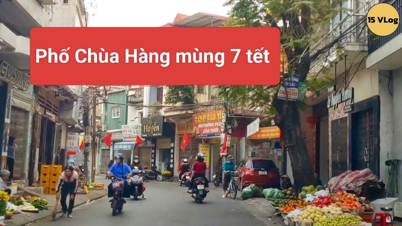 Hải Phòng đường phố tấp nập ngày mùng 7 tết trên phố chùa hàng 