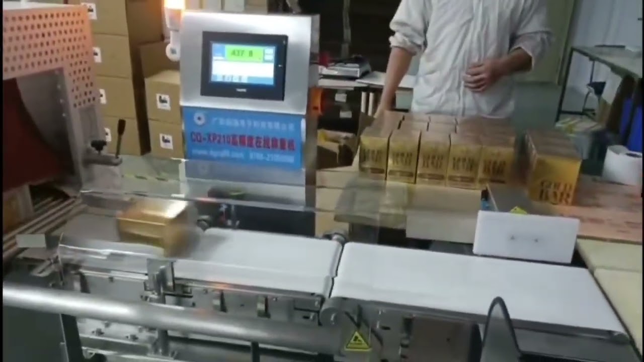High-precision dynamic checkweigher box production line for weight detection#checkweigher