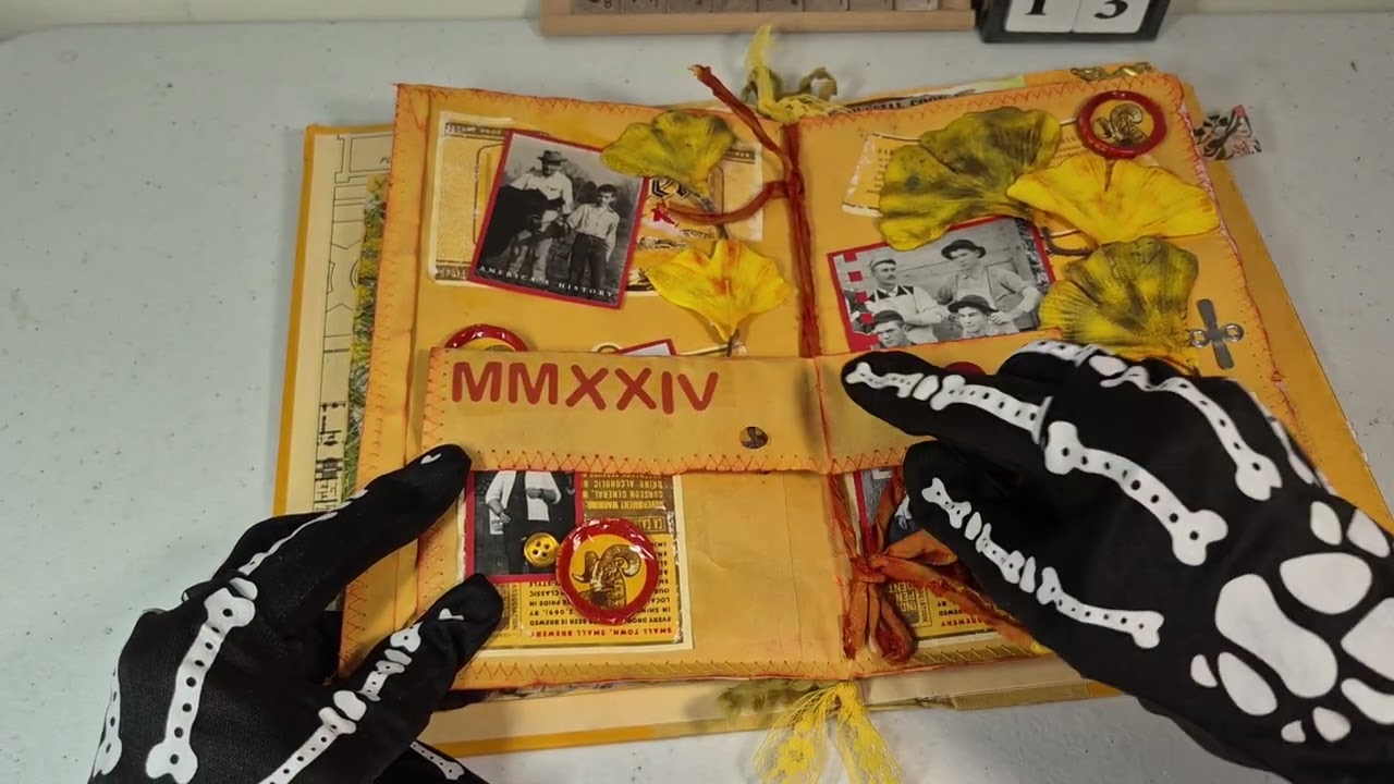 Art journal using manila envelopes.
