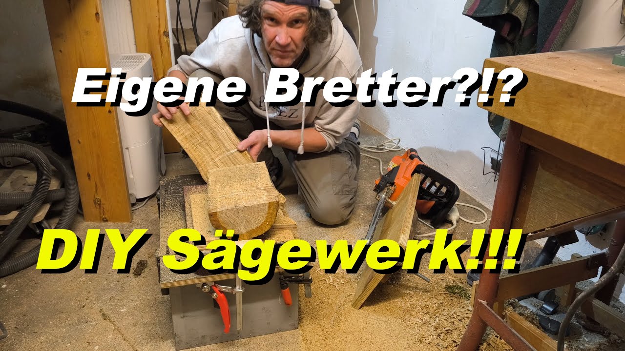 Vom Stamm zum Brett: Holz auftrennen mit Kettensäge + Jig (Schritt für Schritt)