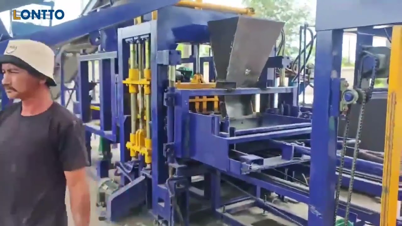 QT6-15 hydraulic automatic concrete block making machine line 