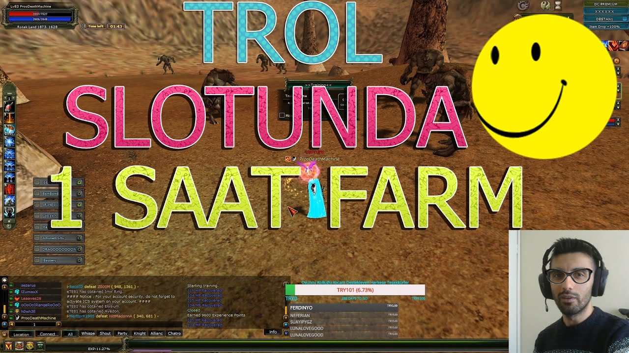 Knight Online MASRAFSIZ 1 SAAT TROLL SLOTUNU FARMLADIK SONU&Ccedil; DC PRE İ&Ccedil;ERİR