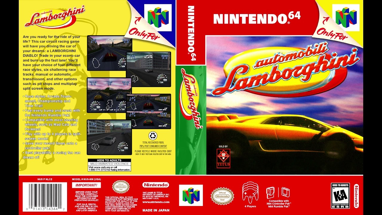 Automobili Lamborghini - Nintendo 64 | Original Sound Track High Quality