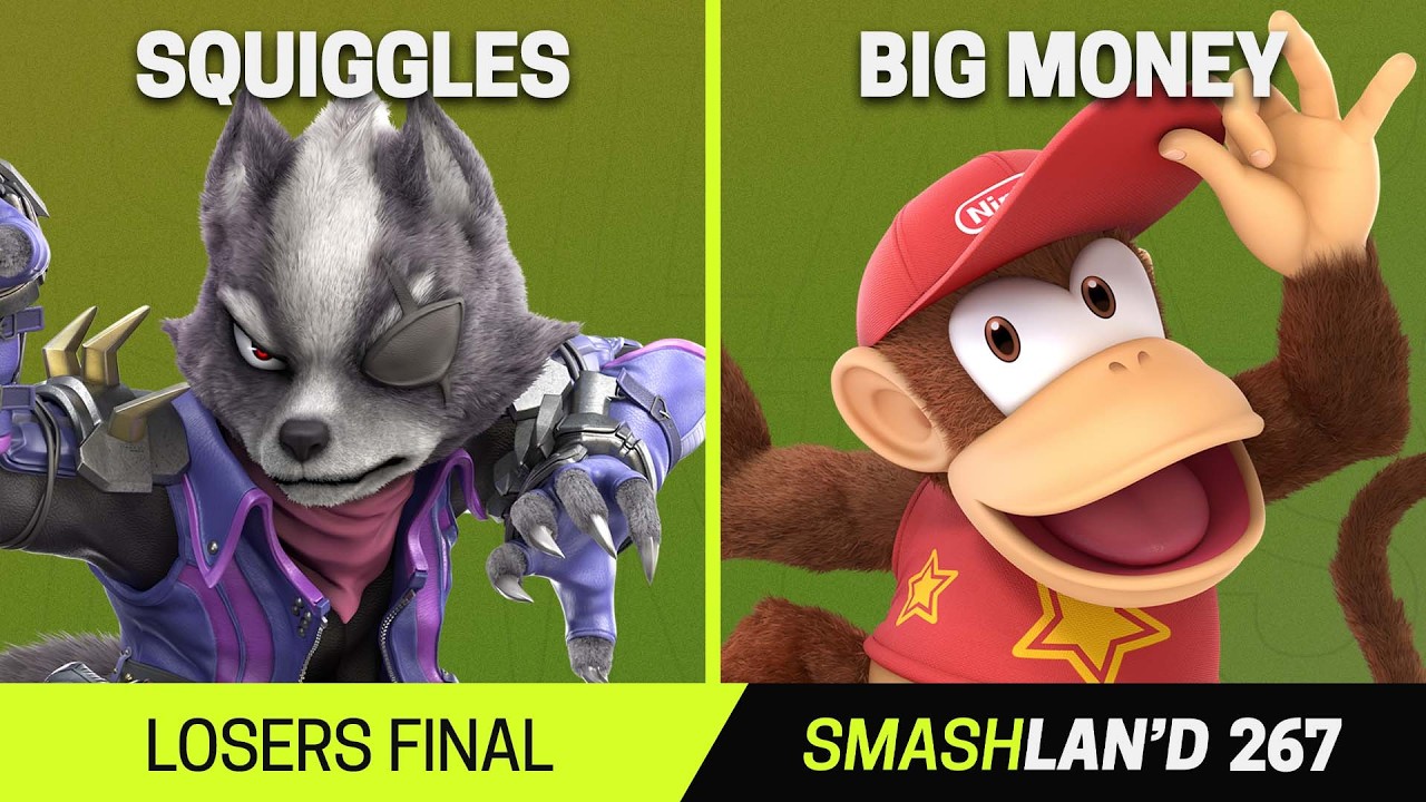 SmashLAN'd 267 Losers Final - Squiggles (Wolf) vs Big Money (Diddy Kong) - SSBU Tournament