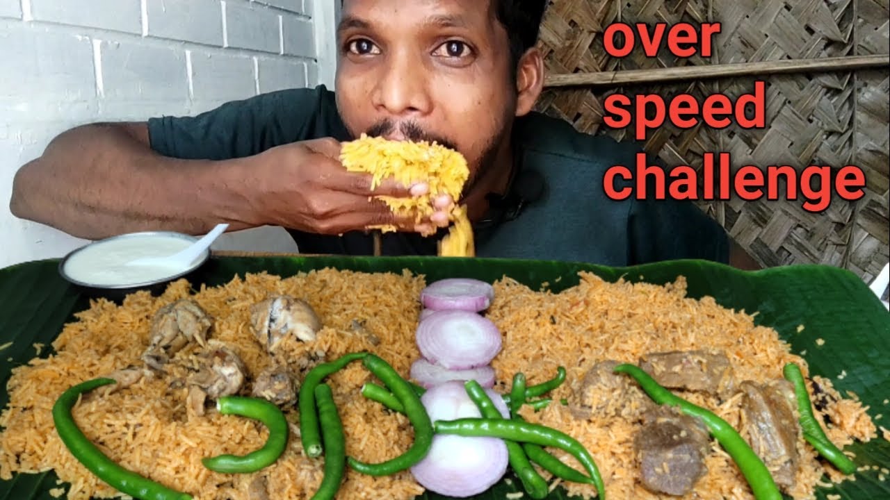 Fast MUTTON BRIYANI & CHICKEN BRIYANI FOOD EATING CHALLENGE, TASTY TEST IN INDIANA FAVORITE FOOD
