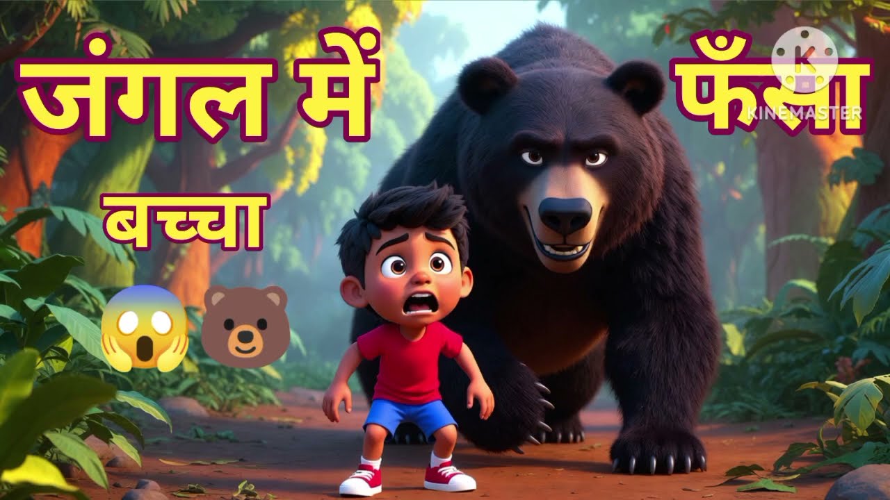 जंगल में खो गया बच्चा और दयालु भालू 🐻 | Heart Touching Cartoon Story