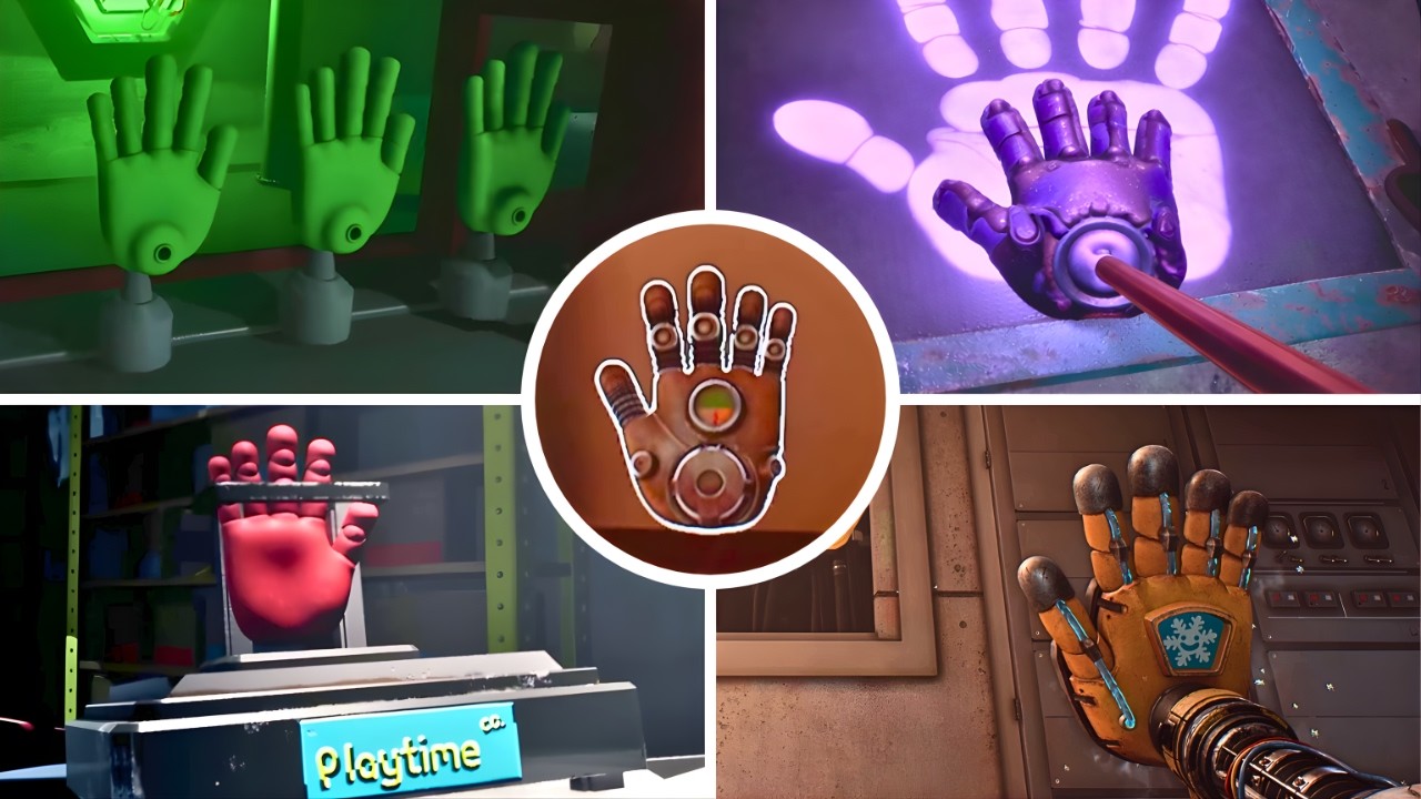 Poppy Playtime - ALL Colour Hands & GrabPack (Chapter 1-5 Showcases)