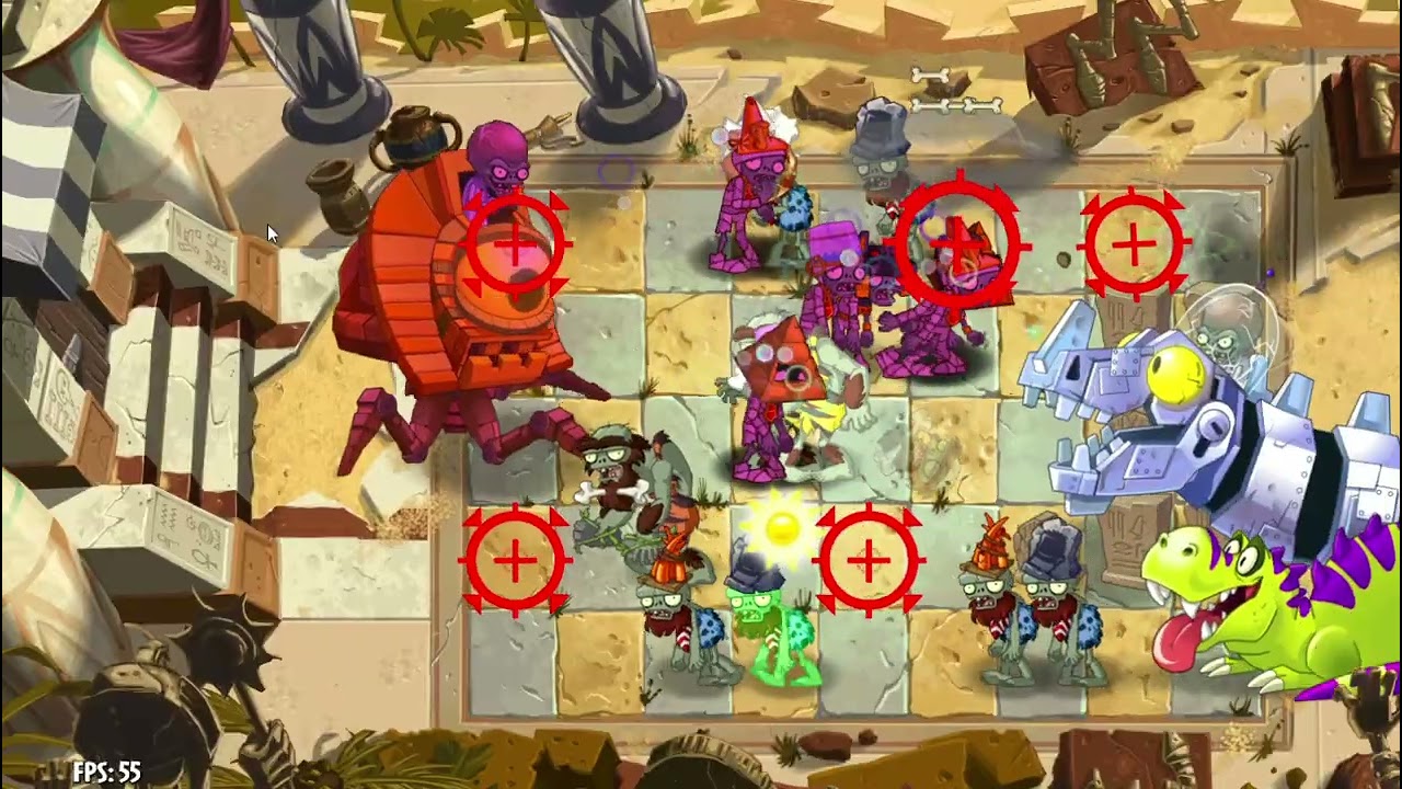 PvZ2 Gardendless Zombot SPHINX VS DINO-MECHA