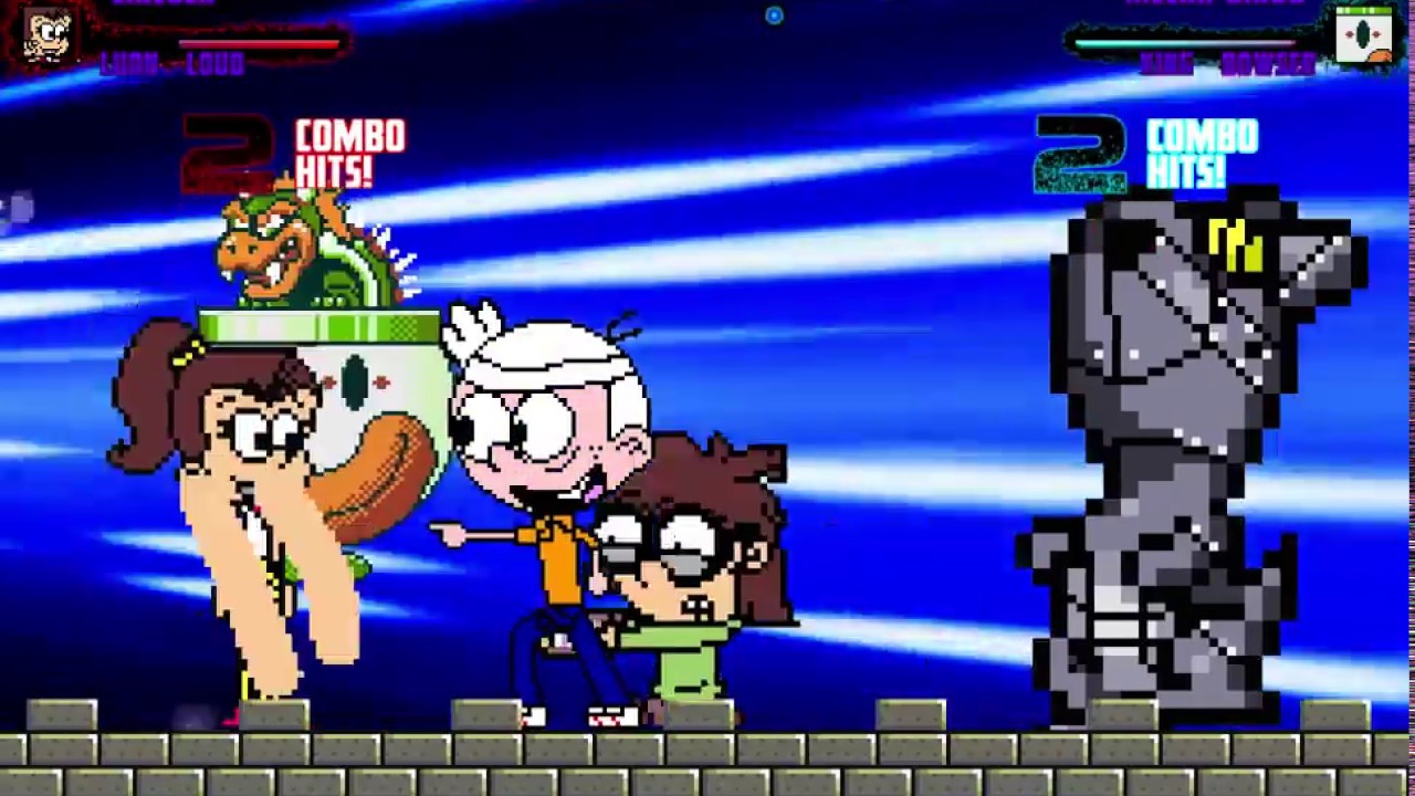 Mugen Request Lincoln and Luan Loud vs Mecha Birdo and Koopa Clown Car