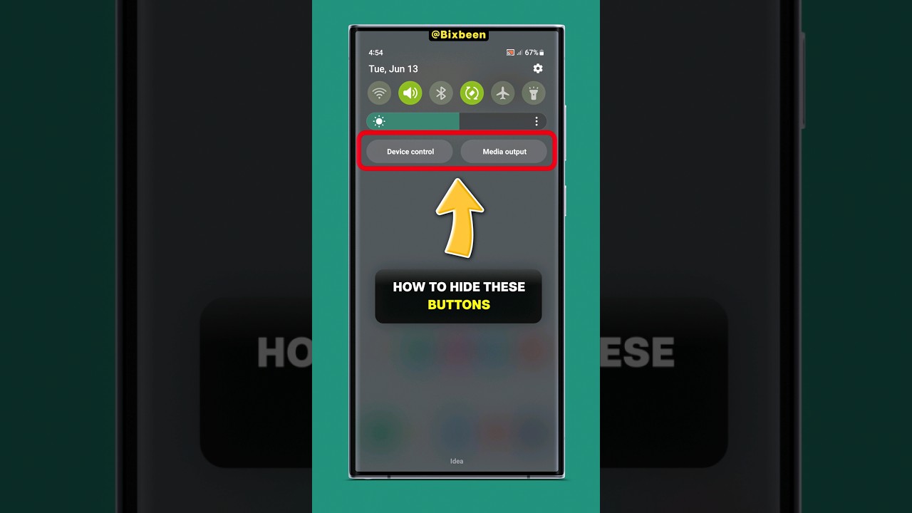 How to Hide Device control & Media output Buttons | Samsung #shorts