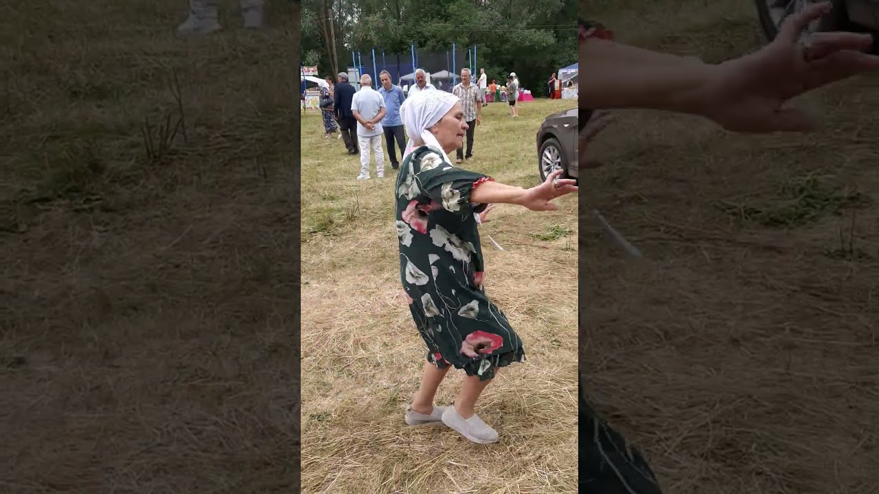 Альмира Ашрапова. Пляска ЧАБАТА  под  тальянку  на Сабантуе. 2023 г Балтасинский район. д. Нуринер.