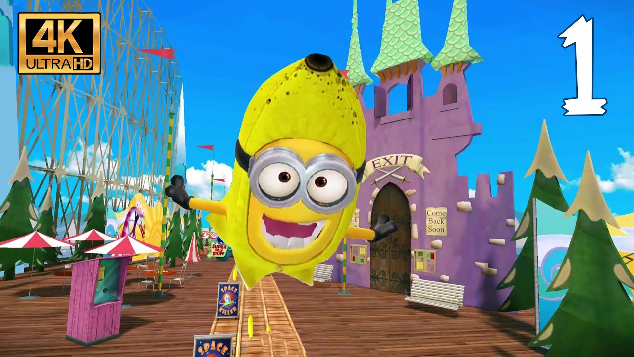 Minion Rush Speedrun - Banana Man Use the Freeze Ray 12 times at Super Silly Fun Land | EP 01 UHD 4K