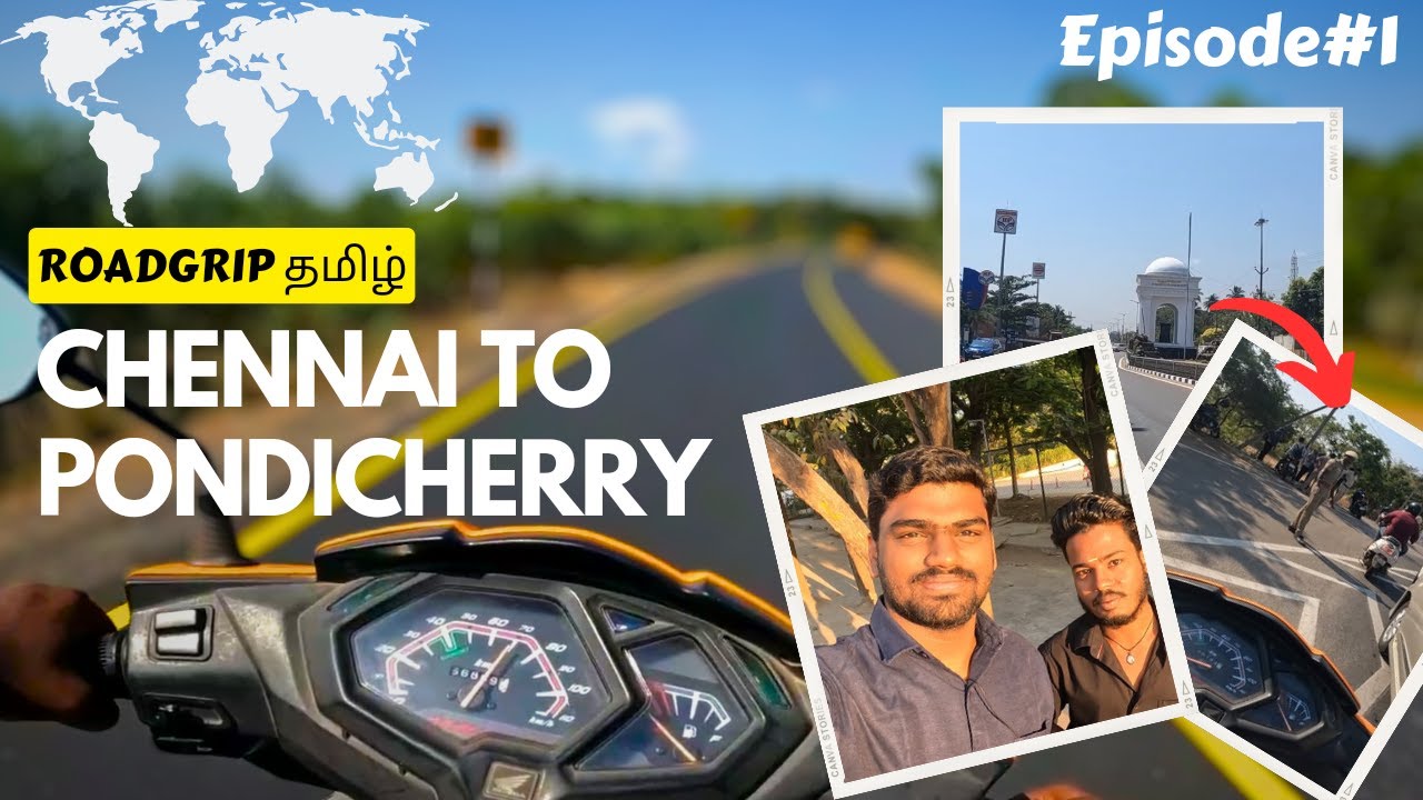 🥳Chennai To Pondicherry🤩|My First Motovlog|Honda Dio|🚨Police stopped Me?🚨|RoadGrip தமிழ் | Episode1|