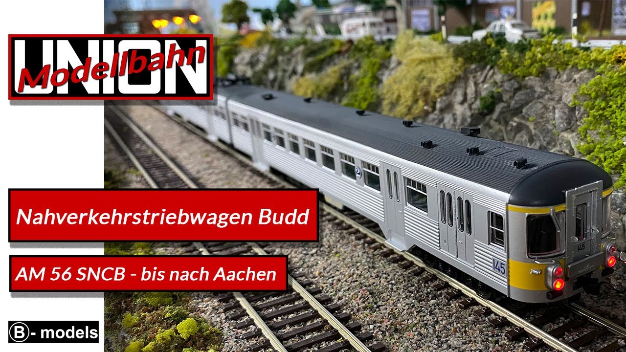 B-Models Belgischer Nahverkehrstriebwagen AM 56 Budd mit Sound - Fährt bis nach Aachen