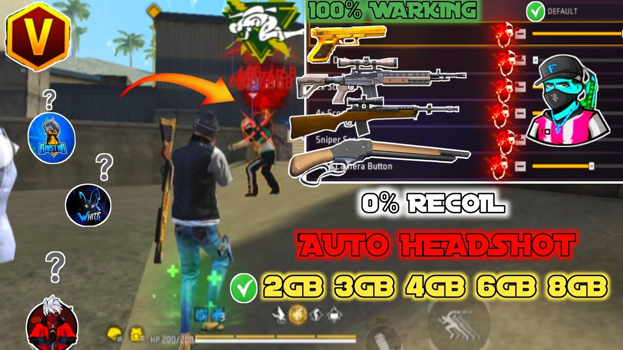 ЧУВСТВИТЕЛЬНОСТЬ В FREE FIRE: АВТОМАТИЧЕСКИЙ ХЕДШОТ 🔥☠️ | НАСТРОЙКА ОТДАЧИ 0% 🇧🇷 |