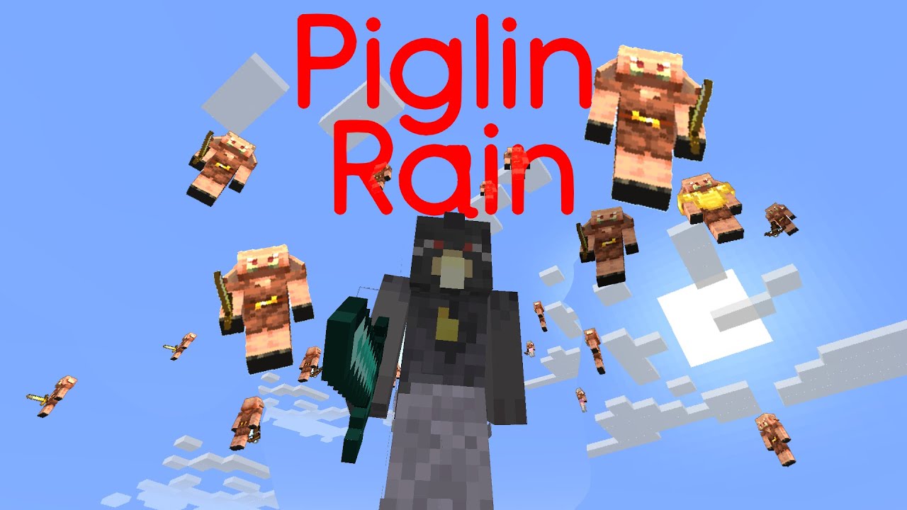 Minecraft But It Rains Piglins