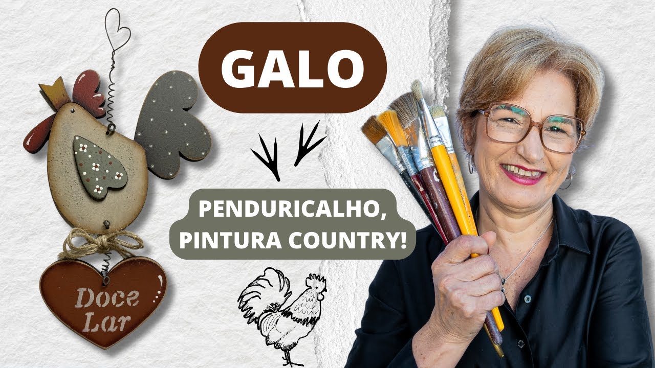 🎨Galo Penduricalho, pintura country ao vivo!
