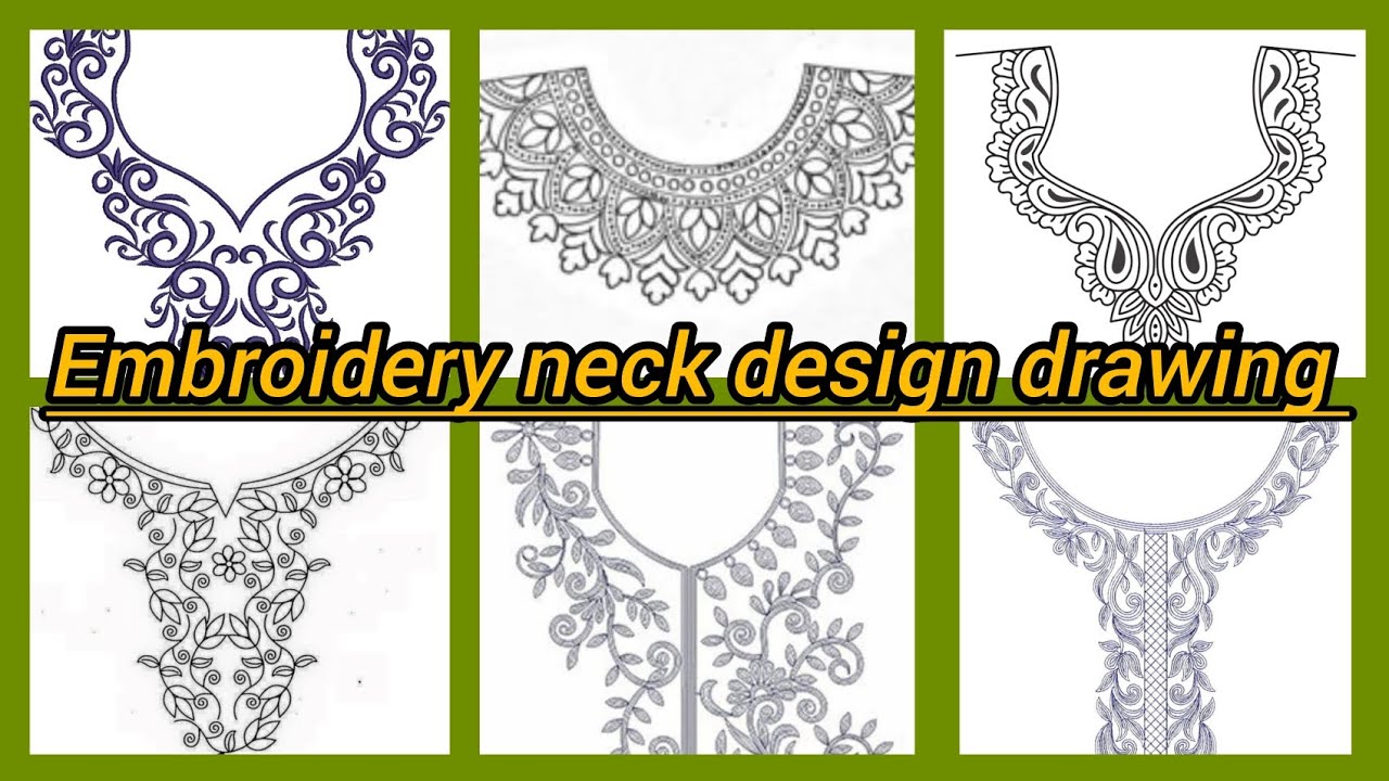 Beautiful Embroidery neck design ideas 😊|neck design|neck drawing pictures@UKarts786