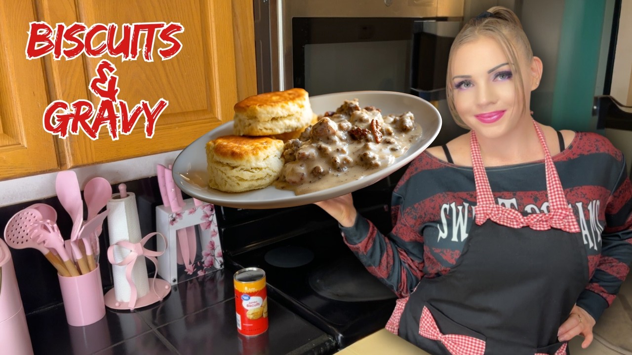 How To Make Biscuits & Gravy - A HIGH PROTEIN Breakfast That's Better Than The Waffle House!