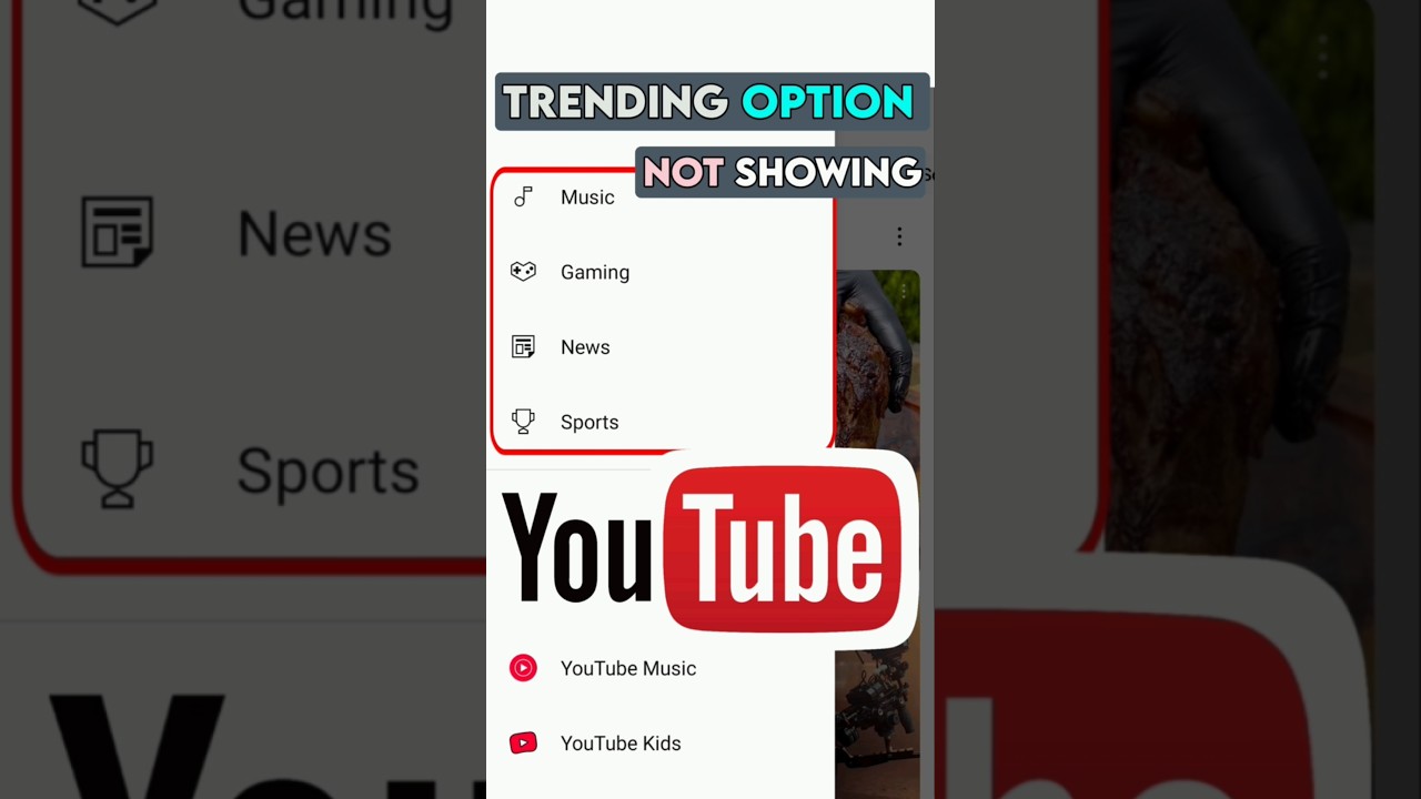 Youtube par trending option nahi arha | Fix youtube trending option problem