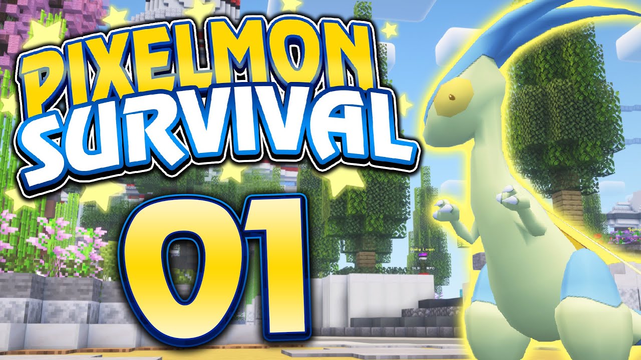 A LUCKY START! | Pixelmon Survival Day 1