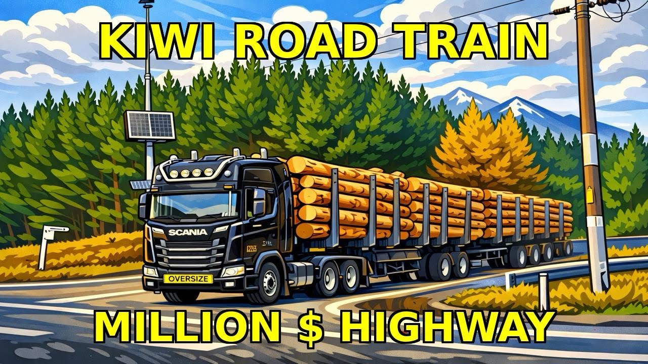 Kiwi Road Train Takes on NZ’s Million Dollar Highway! 🇳🇿🔥